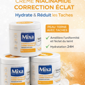 ✔ Hydratation intense
✔ Aide à réduire les taches
✔ Uniformise le teint
✔ Peaux ternes / très sèches