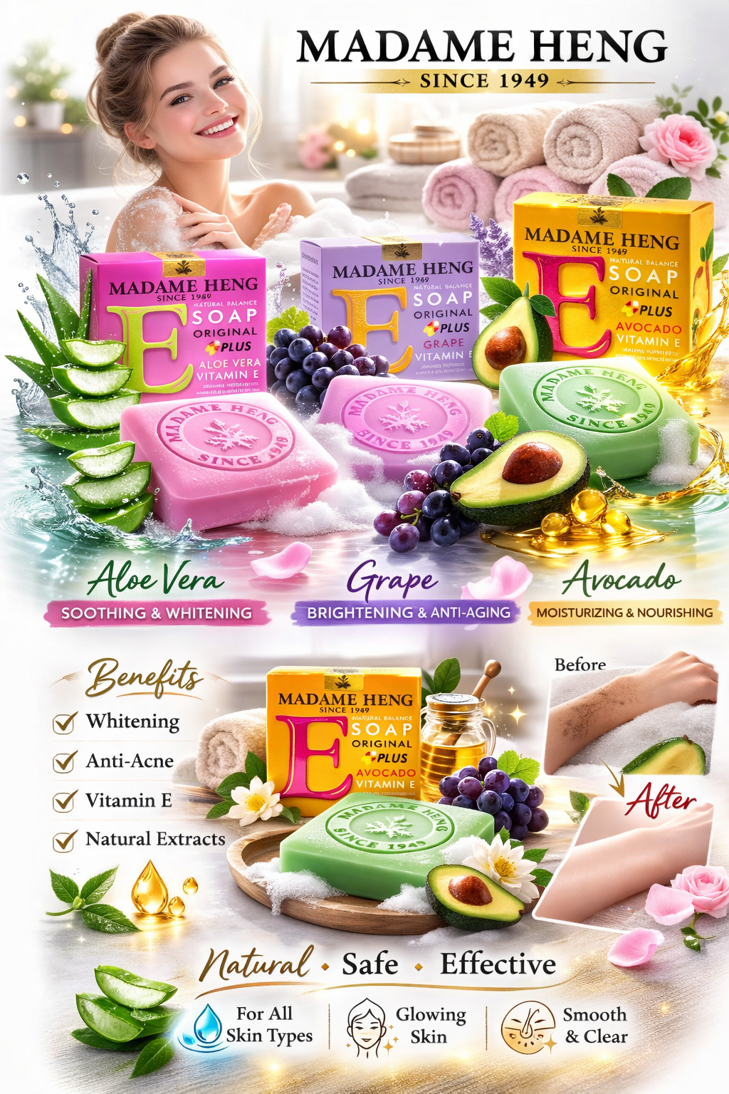 Savon naturel
Back to products
Madame Heng Avocado Vitamin E Soap – Image 2